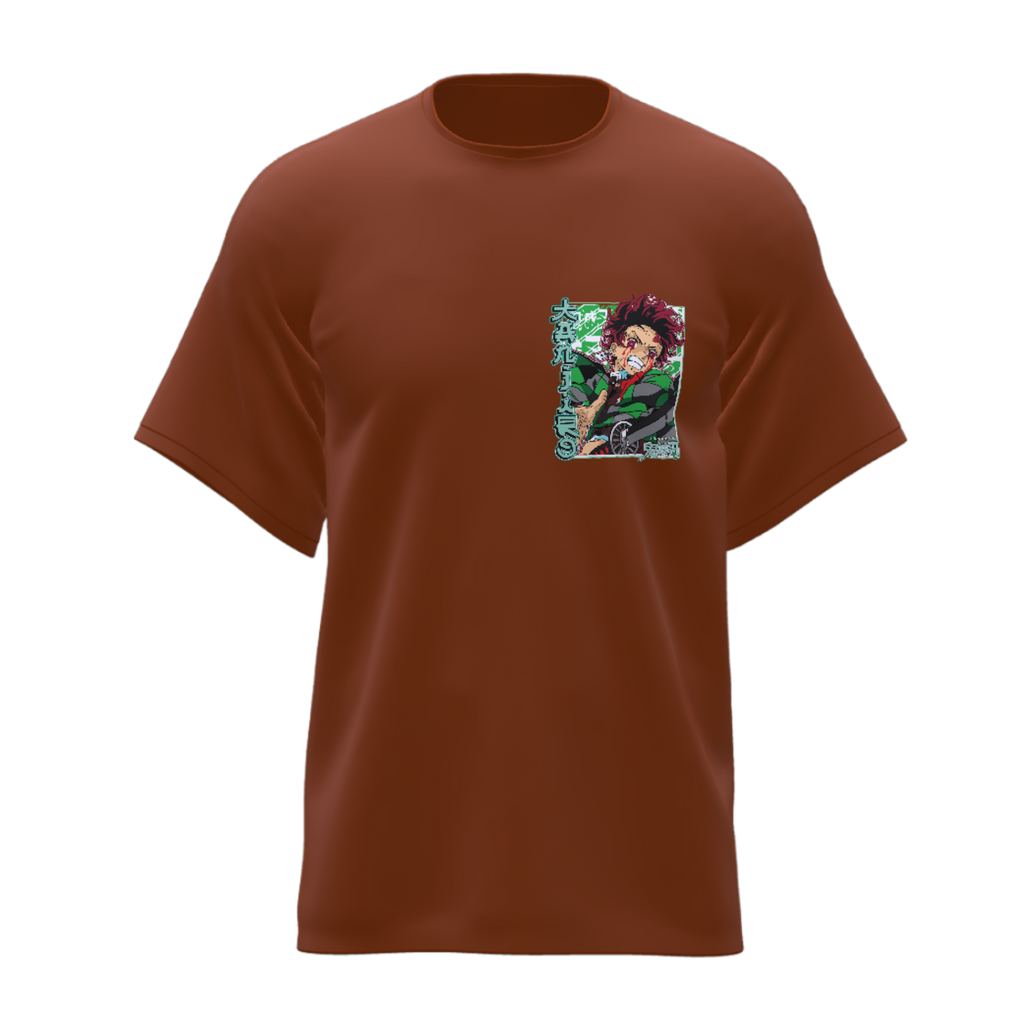 Demon Slayer Tanjiro Fire- Oversized Tee