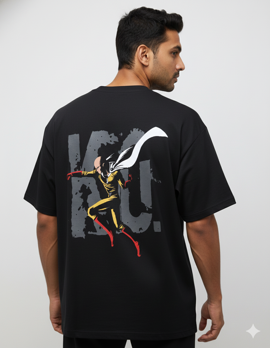 One Punch Man KO Attack Oversized T-Shirt for Men & Women | Anime Streetwear India
